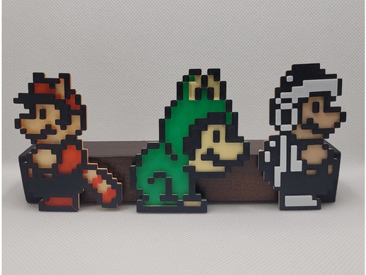 súper mario hermanos 3 smb3 imanes by maieiahbgaae refrigerador imán magnético nintendo videojuego videojuegos vídeo juego juegos personaje 3d print model - Mito3D