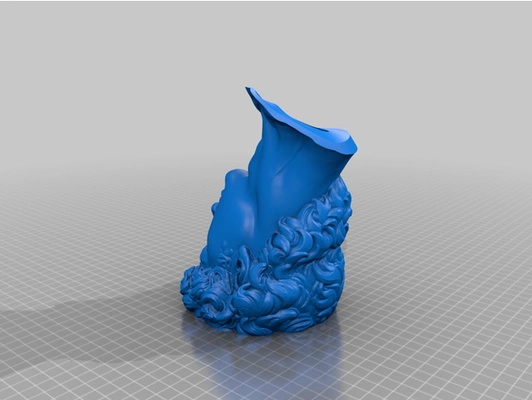 david flowerpot by byambaa flower michelangelo planter planting pot vase 3d print model - Mito3D