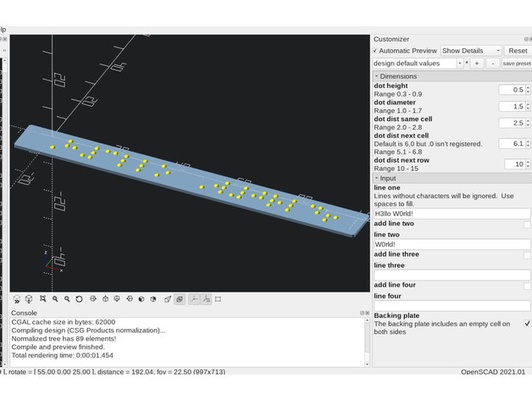 derece braille jeneratör by garysgeekery 3d in openscad 3d print model - Mito3D