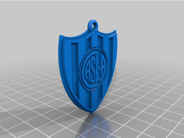 llavero san lorenzo by seul 3d argentine boucliers futbol saint laurent 3D print model - Mito3D