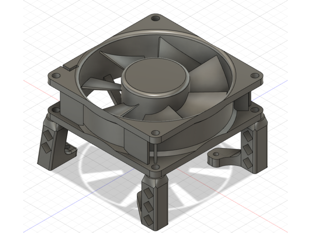 frambuesa pi 4 80mm ventilador soporte by kehoox montar 3D print model - Mito3D