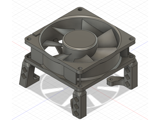 frambuesa pi 4 80mm ventilador soporte by kehoox montar 3d print model - Mito3D