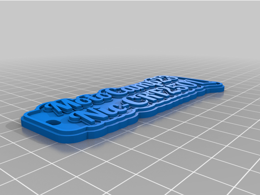 nic's keychain by exportagreenmuerte personalizado 3d print model - Mito3D