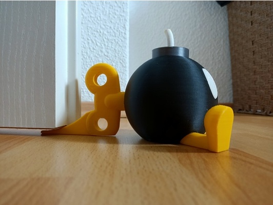 bob omb porte bouchon multi color version by vagabonds schatten butée mario nintendo 3d print model - Mito3D