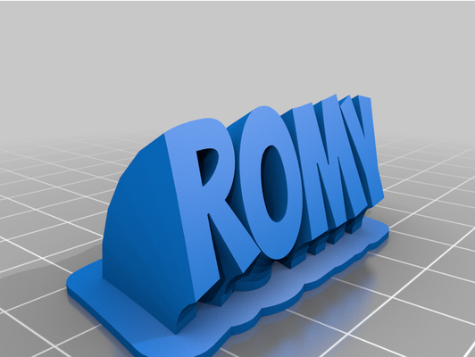 supporter romy by scarabée personnalisé 3d print model - Mito3D