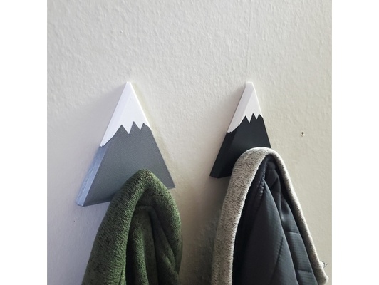 montagna cappotto gancio by ziggyzig appendiabiti appendiabito wallhanger muro wall mount parete montare 3d print model - Mito3D