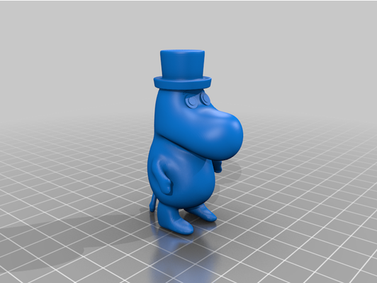 papa moomin by abonnieren karikatur miniatur mumins hut 3d print model - Mito3D