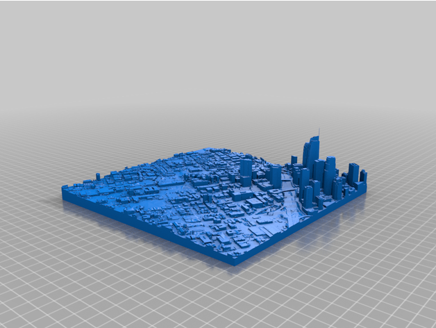 3d modelo of los angeles califórnia amostra by micromisto 3D print model - Mito3D