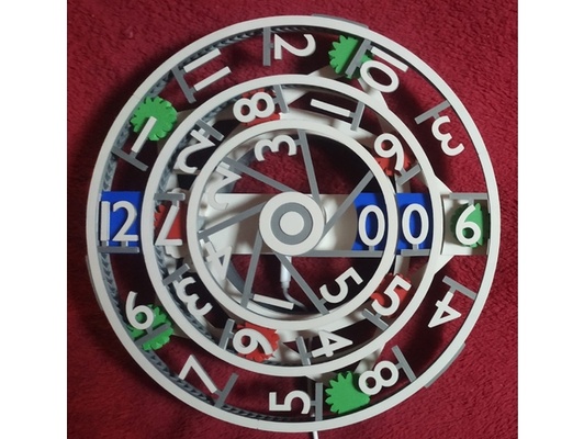 digitale pazzo orologio 3 motori versione aggiornato 23 06 by pivoine311 3d print model - Mito3D