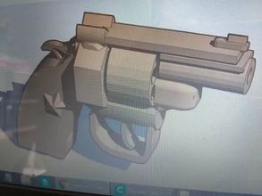 38 special 3d printing model - threeding gun revolver police 3d print model - Mito3D