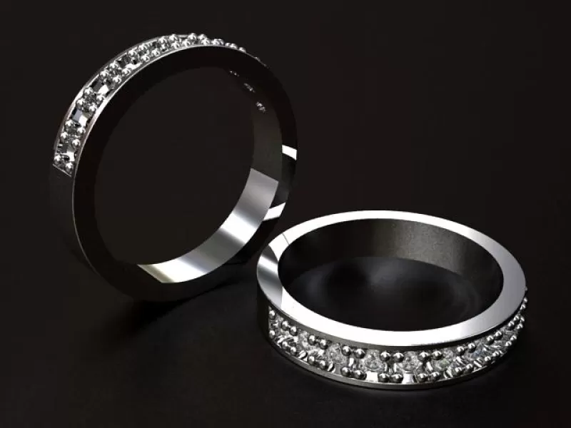 10 elmaslar yüzük 3d baskı model üçleme 3D print model - Mito3D