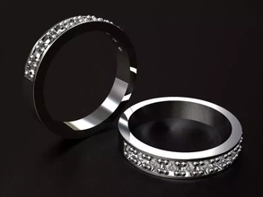 10 elmaslar yüzük 3d baskı model üçleme elmaslar yüzük 3d print model - Mito3D