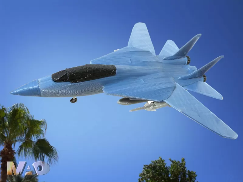 14 tomcat 3d printing model - threeding toy airplane assemblable 3D print model - Mito3D