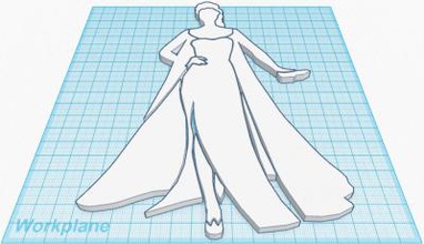 1930's lady other things 3D printing model, file, printable design, 3d print, Snow Queen 3d print model - Mito3D
