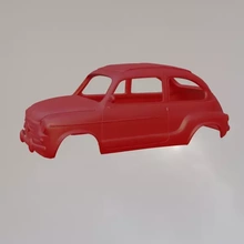 1965 fiat 600 3d printing model - threeding vehicle printable scalemodel toy car diecast radio control slot 1 10 bodyrc tamiya 32 3d print model - Mito3D