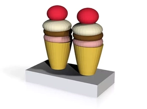 2 ice creams 3d printing model - threeding models cream 3d print model - Mito3D