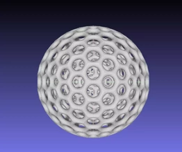 3 nidificato buckyballs 3d stampa modello treding sfera design geometria geometrico Buckyball matematica oggetto 3d print model - Mito3D