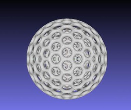 3 nested buckyballs art 3D printing model, file, printable design, 3d print, buckyball, sphere, geometry, geometric, mathematics, object 3d print model - Mito3D