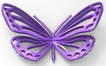 3d-Schmetterling andere Dinge 3D-Druck-Modell, 3D-Druck-Datei, 3D-druckbares Modell, 3D-Druck, Gestaltung, Druck 3d, Schmetterling, Mini-Schmetterling 3d print model - Mito3D