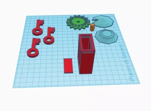 3d Schlüsselschmiede Sachen Drucken Modell dreiding Spiel Spaß Kinder Karte einfach 3d print model - Mito3D