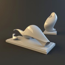 3d printable bio shapes sculpture home office & garden 3D printing model, file, design, print, bio, form, 3d print model - Mito3D