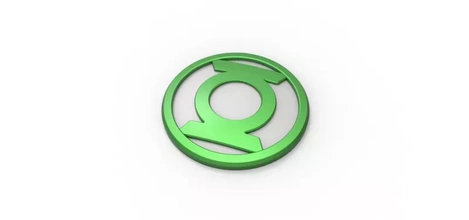 3d stampabile verde lanterna emblema stampa modello treding giocattolo film Stampa logo simbolo i fumetti dc Lanterna 3d print model - Mito3D