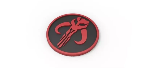 3d stampabile mandalorian logo stampa modello treding stella guerre Stampa emblema simbolo Guerre stellari 3d print model - Mito3D