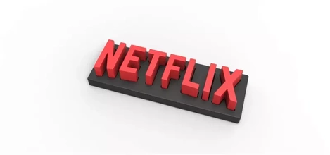 3d printable netflix logo printing model - threeding toy television movie print emblem channel moviechannel 3d print model - Mito3D