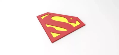 3d imprimable Superman emblème cosplay costume impression modèle trio logo super bandes dessinées dc soutenir réplique 3d print model - Mito3D