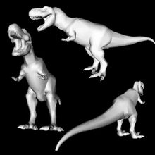 3d imprimable tyrannosaure impression modèle trio trex 3d print model - Mito3D