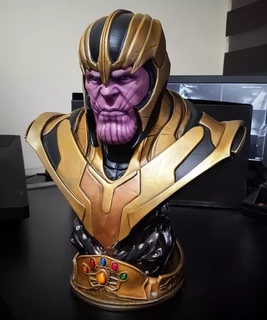 3d basılı büst Thanos kalkan baskı model Sanat heykel komik hayran fanart Yazdır koleksiyon kötü adam Süper hayret Evren sanat eseri 3d print model - Mito3D