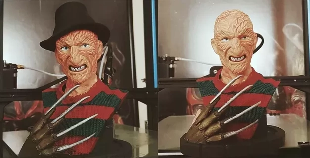 3d basılı Freddy Krueger bust stl dosya 3d baskı model Sanat heykel oyuncak film korku şekil koleksiyon Freddy Krueger slasher korku koleksiyonları korku simgesi korku hayranı korku sanatı korku topluluğu Korku tüccarı kâbus korku fandomu 3d print model - Mito3D