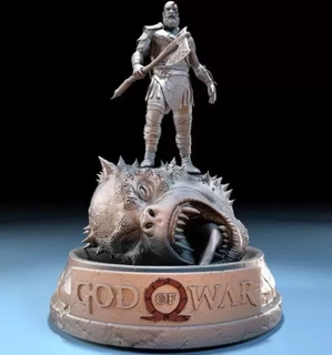 3d basılı Kratos heykel baskı model Sanat savaşçı hediye fantezi hayran fanart dekor print şekil koleksiyon hatıra oyun mitoloji efsane kız 3d print model - Mito3D
