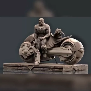 3d printed superman moto washed model printing art sculpture design fan unique 3d-print collectible style vintage strength iconic innovation heroic timeless 3d print model - Mito3D
