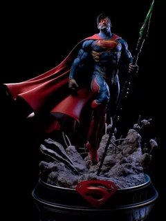 3d basılı Süpermen heykel baskı model Sanat hayran Geek print koleksiyon ruh güç Vesika sınırlı kahraman dinamik gücü ikonik öz 3d print model - Mito3D
