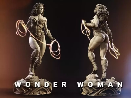 3d imprimé merveille femme sculpture impression modèle fanart décor geek super héros 3dprint collectionner Wonder Woman réplique légendaire héroïne culture pop iconique favori fans puissant autonomisation prisé 3d print model - Mito3D