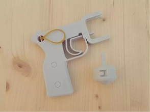 3d spinning gun printing model - threeding fun 3d print model - Mito3D