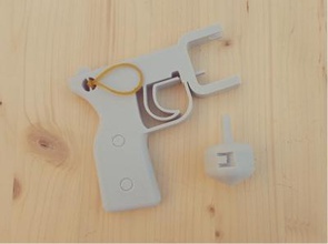 3d spinning top gun toys games & hobby 3D printing model, file, printable design, print, fun, top, 3d print model - Mito3D