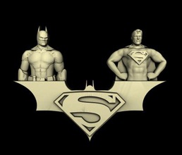 3d-stl Modell superman-batman Spielzeug, Spiele & hobby 3D-Druck-Modell, 3D-Druck-Datei, 3D-druckbares Modell, 3D-Druck, design, 3d Druck, stl -, batman superman cnc artcam 3d print model - Mito3D