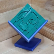 3d tetris patten flapper printing model - threeding brain teaser 3d-puzzle 3d print model - Mito3D