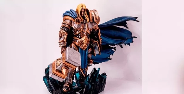 3dprint arthas figure 3d printing model toy sword fantasy fanart geek character collectible cosplay warcraft gaming gamer blizzard nerd gamersofinstagram lichking frostmourne 3d print model - Mito3D