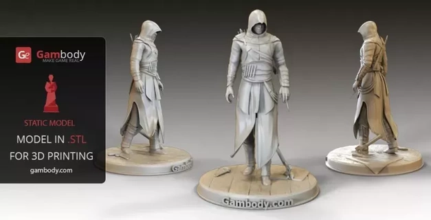 3dprint suikastçı heykel model stl 3d baskı kılıç fanart karakter şekil koleksiyon Kostüm oyunu oyun oyuncu aksiyon figürü gölge katil Assassin's Creed inek oyuncularofinstagram gizli gizlice suikast 3d print model - Mito3D