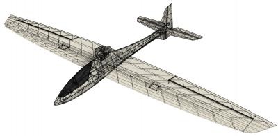 50mm edf aerobatic glider wingspan 138m toys games & hobby rc slope sailplane 3d print model - Mito3D