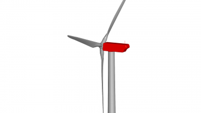 600 kw vento turbina utensili macchine 3d print model - Mito3D