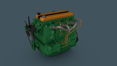 6 cilindri motore diesel 1 16 scala giochi dei giocattoli & hobby La stampa 3D, modello, file di 3D stampabile la progettazione, 3d, Zil 157, WPL, Scala 1/16, R/C 3d print model - Mito3D