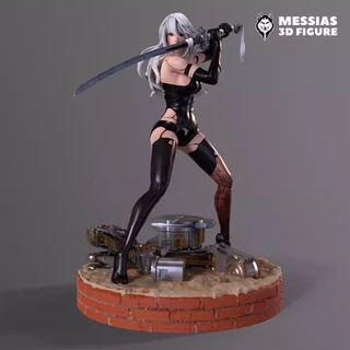 a2 nier automata figure 3d print model printing 3d-printing collectible art personalized figurine high-quality customizable adventure collectibles fearless android enigmatic character intense determination distinctive attire epic game unexplored worlds mysterious journey 3d print model - Mito3D