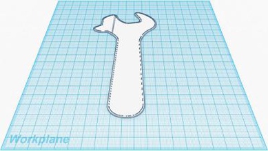 adjustable wrench silhouette other things 3D printing model, file, printable design, 3d print, Adjustable Wrench, Silhouette 3d print model - Mito3D