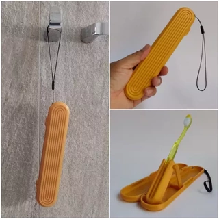 aero toothbrush case 3d printing model box bathroom teeth travel tootbrush holder supports 3d print model - Mito3D