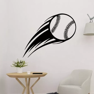 aerodinâmico beisebol 2d parede decoração 3d impressão modelo bola arte 3d print model - Mito3D