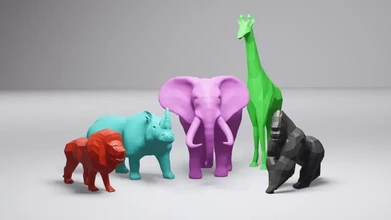 african animal collection 3d printing model - threeding 3d print model - Mito3D